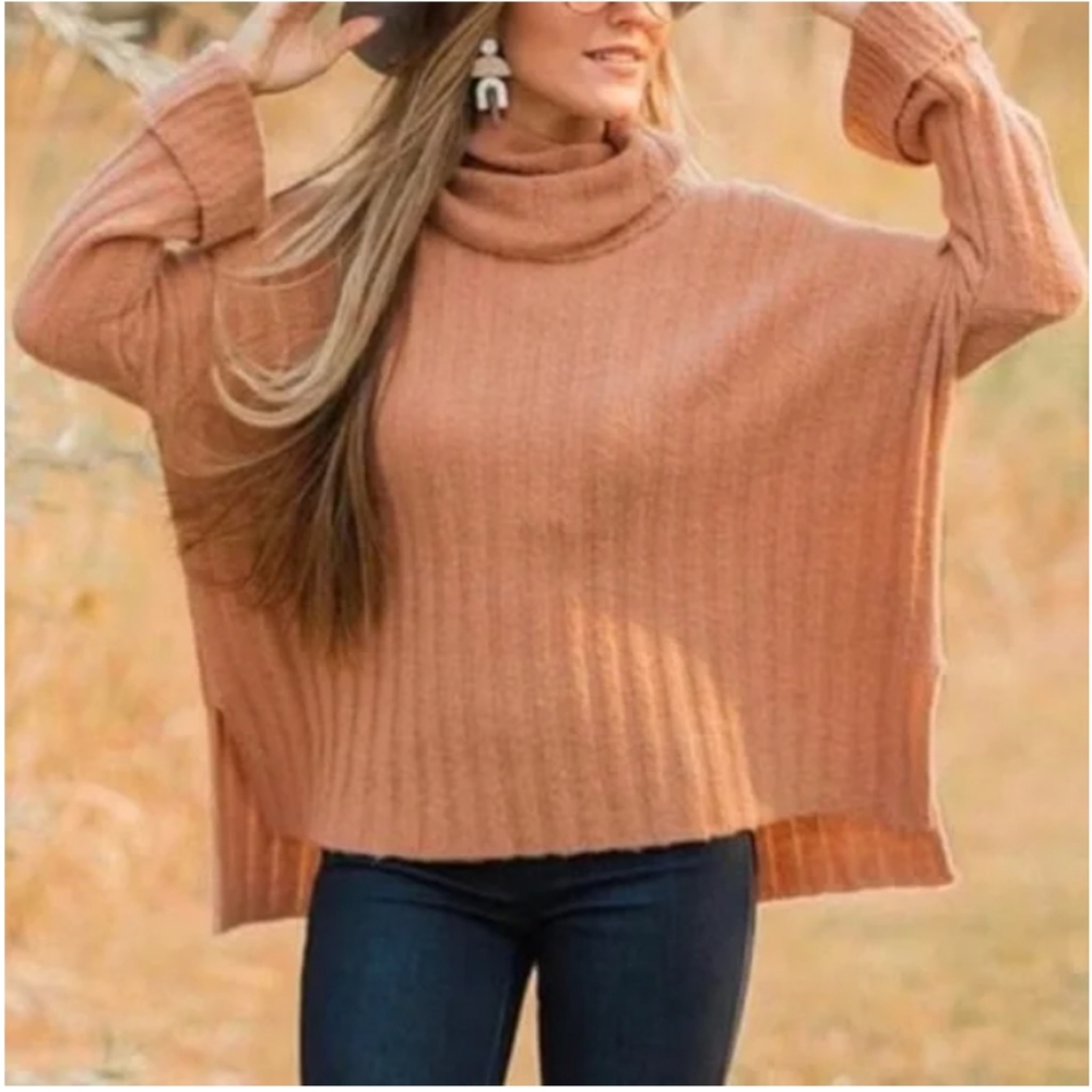 HYFVE DROP SHOULDER COWL NECK SWEATER SIZE L